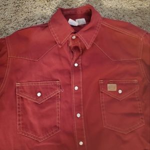 Cotton snap up shirt